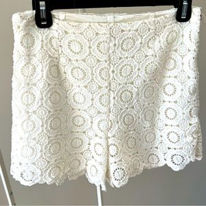 Eight Sixty White Eyelet Shorts Size Small